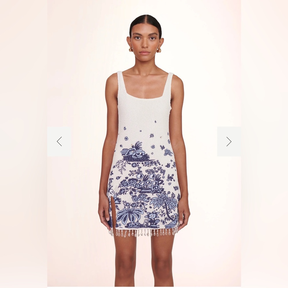 Staud Le Sable Dress in Blue Toile